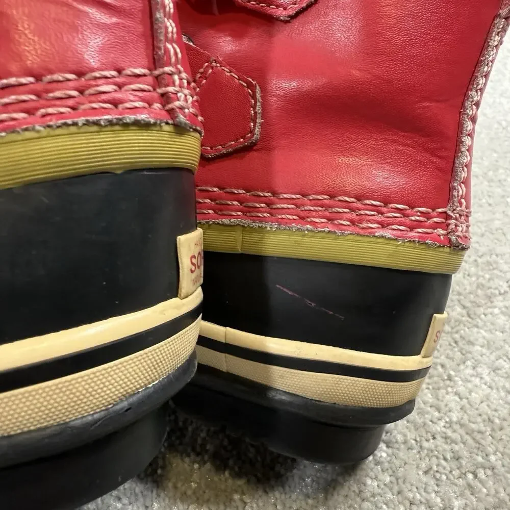 Sorel Yoot Pac Girls 9 Winter Snow Duck Boot Leather‎ Pink Waterproof Sherpa